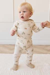 Organic Cotton Fernley Bodysuit - Pine Forest Friends
