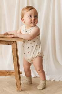 Organic Cotton Archie Playsuit - Forest Gathering