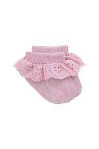 Frill Ankle Sock - Dahlia