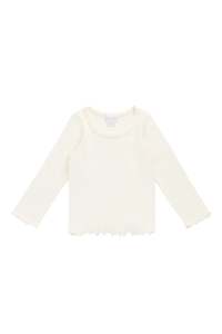 Cotton Fine Rib Agathe Top - Parchment