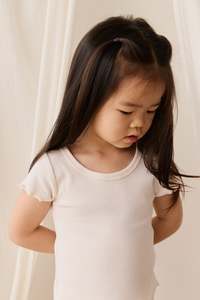 Tops: Cotton Fine Rib Ines Top - Blushed Rose