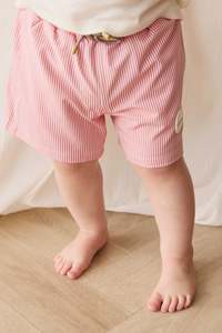 Wyatt Board Short - Terracotta Stripe