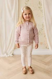 Knitwear Promo: Maple Cardigan - Pastel Pink Marle