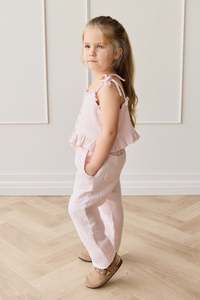 Denim Cord: Organic Cotton Muslin Cordelia Pant - Cassia