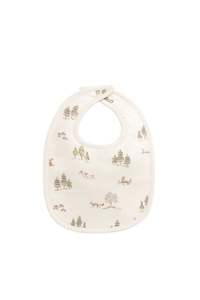 Accessories: Organic Cotton Bib - Pine Forest Friends