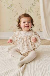 Organic Cotton Frances Playsuit - Bianca Antique