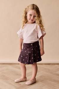 Sale: Chelsea Skirt - Cherry Love Plum Embroidery