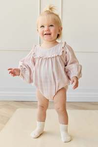 Sale: Organic Cotton Muslin Frances Playsuit - Pale Lilac