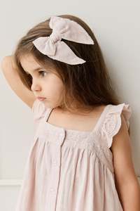 Sale: Organic Cotton Muslin Bow - Pale Lilac