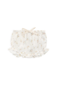 Organic Cotton Muslin Frill Bloomer - Ayla Whisper
