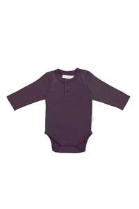 Organic Cotton Long Sleeve Bodysuit - Sugar Plum