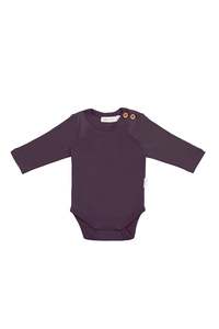 Bodysuits: Organic Cotton Marlo Long Sleeve Bodysuit - Sugar Plum