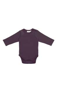 Bodysuits: Organic Cotton Elora Long Sleeve Bodysuit - Sugar Plum