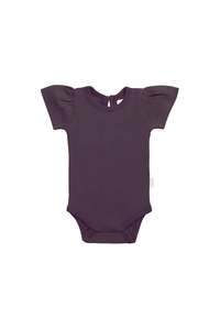 Bodysuits: Organic Cotton Cap Sleeve Bodysuit - Sugar Plum