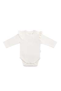 Bodysuits: Organic Cotton Ana Bodysuit - Milk