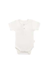 Organic Cotton Darcy Tee Bodysuit - Milk