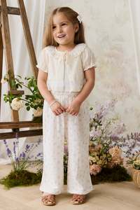 Organic Cotton Muslin Odette Pant - Ayla Whisper