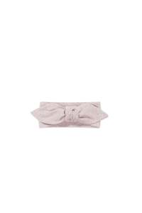 Hair Accessories: Organic Cotton Fine Rib Lilian Headband - Tulip Fleck