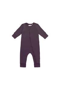 Organic Cotton Gracelyn Zip Onepiece - Sugar Plum