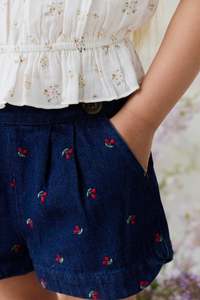 Jardine Short - Cerise Denim