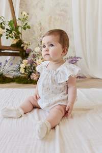 Playsuits And Rompers: Organic Cotton Muslin Harriet Playsuit - Ayla Whisper
