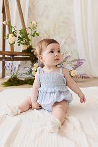 Organic Cotton Desiree Playsuit - Petite Check