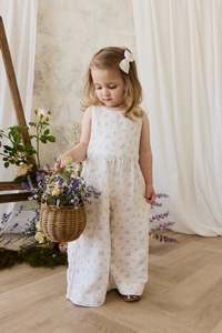 Organic Cotton Muslin Marceline Jumpsuit - Ayla Whisper