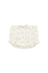 Organic Cotton Frill Bloomer-Justine Parchment