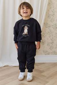 Pants Leggings: Organic Cotton Nash Track Pant-Eclipse