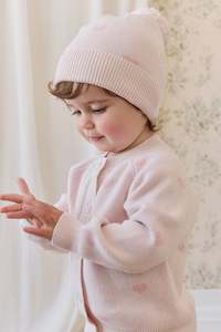 Kate Cardigan-Kate Heart Jacquard Cotton Candy