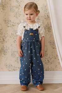 Overalls: Cecil Overall-Josie Floral Denim