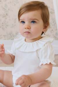 Pima Cotton Livvy Bodysuit-Parchment