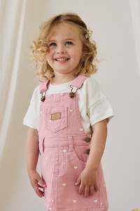 Classic Overall Dress - Petite Heart Rose