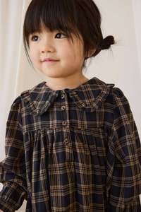 Organic Cotton Ira Dress - Woodland Check
