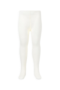 Socks Tights: Ribbed Tight - Egret