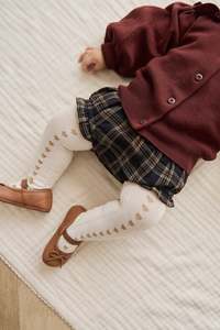 Socks Tights: Mary Tight - Mary Heart Jacquard
