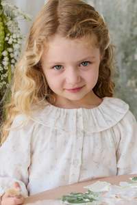 Tops: Organic Cotton Muslin Christabel Blouse - Solange Snow