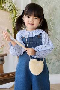 Organic Cotton Bellamy Blouse - Mon Amour Stripe Indigo