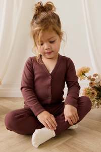 Pants Leggings: Organic Cotton Modal Legging - Burnt Cinnamon