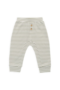 Pima Cotton Wesley Pant - Narrow Stripe Lichen / Cloud