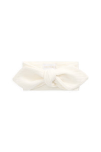 Organic Cotton Pointelle Headband - Parchment