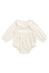 Playsuits And Rompers: Organic Cotton Clemence Playsuit - Ditsy Cherries