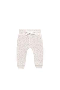 Baby Sweatshirting: Organic Cotton Lilith Track Pant - Victoria Blush