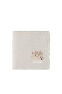 Sasha Puppy Knitted Blanket - Tofu