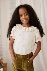 New: Organic Cotton Marlene Top - Josepha Egret Small
