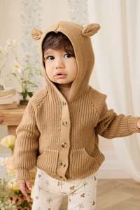 New: Bear Cardigan - Tawny Brown