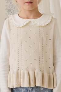 New: Organic Cotton Rib Adelaide Top - Parchment