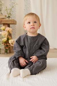 Organic Cotton Milton Onepiece - Basalt Grid