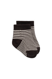 Socks Tights: Oliver Socks - Petite Stripe Raku/Cloud