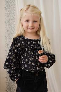 Tops: Organic Cotton Caroline Blouse - Cassie Caviar